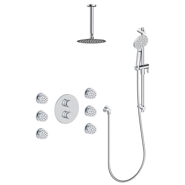 3 function thermostatic shower system (with or. without shared function)