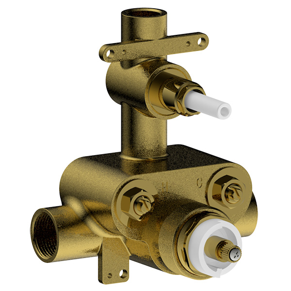 rough in valve for 3/4 thermostatic with 1 way push button