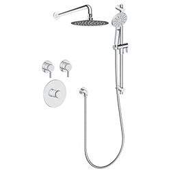 2 function thermostatic shower system