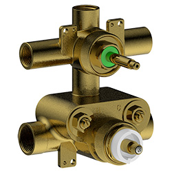 rough in valve for thermostatic with integrated 3 way diverter valve(shared or. no shared)